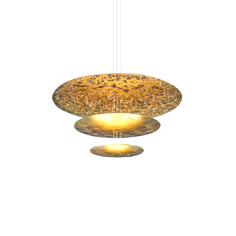 Phelion Layered Gold Foil Pendant Light