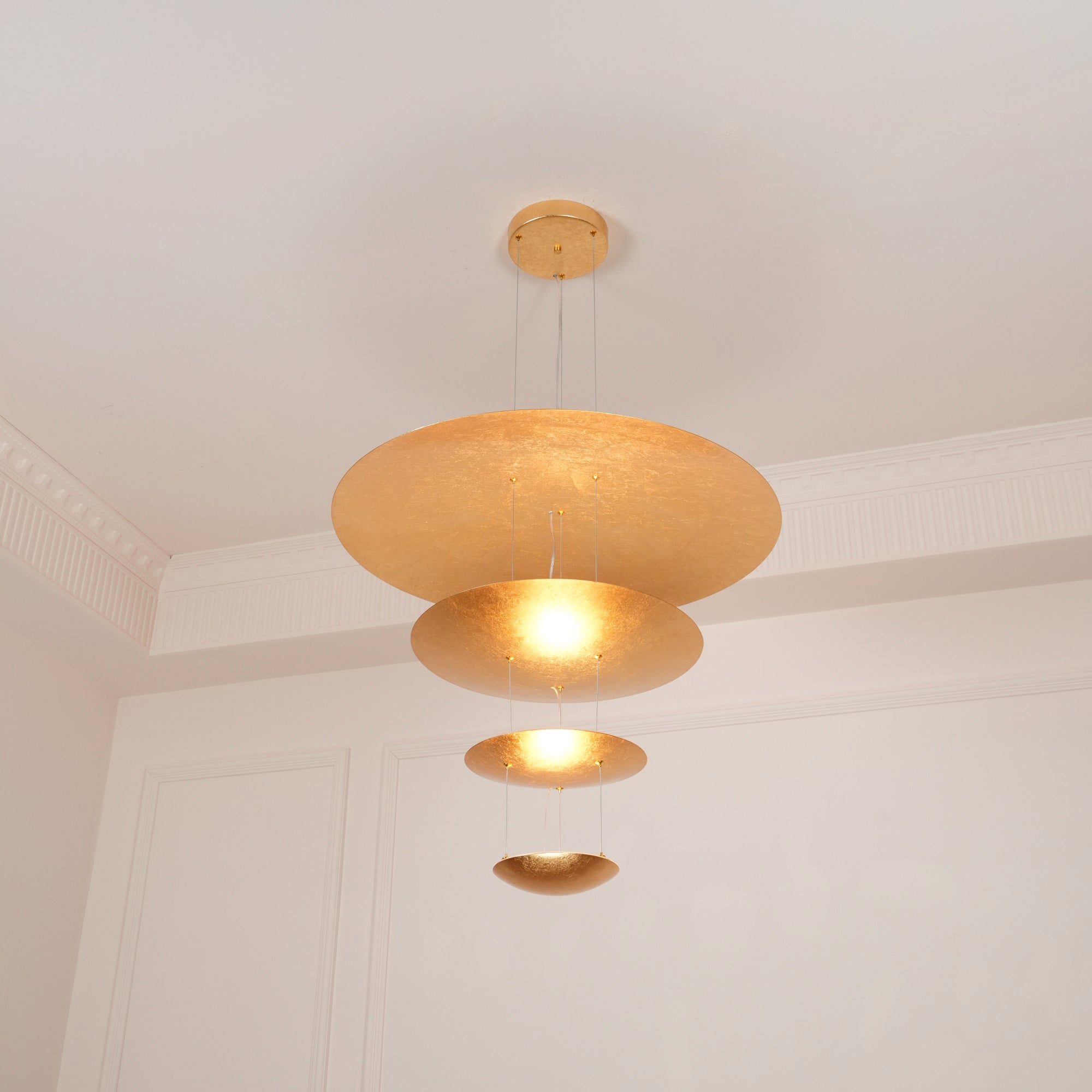 Phelion Layered Gold Foil Pendant Light