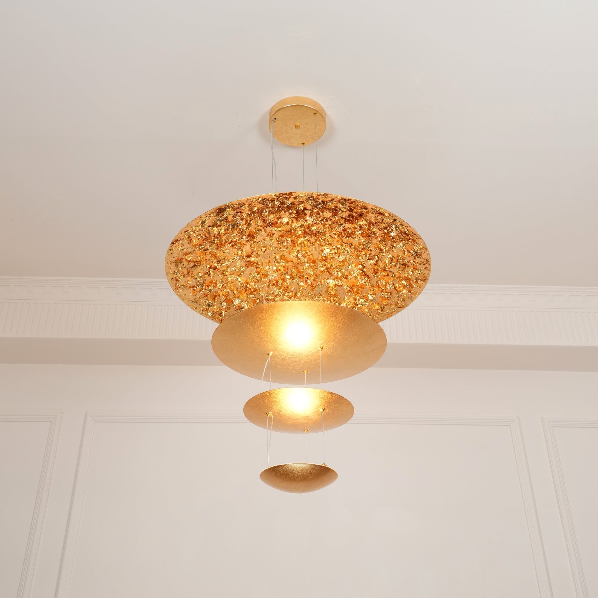 Phelion Layered Gold Foil Pendant Light