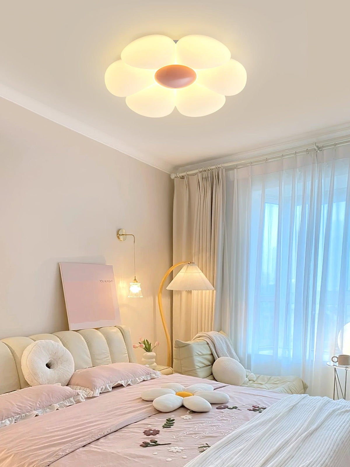 Liorinella Ceiling Lamp Six-Leaf Flower for Kids Room