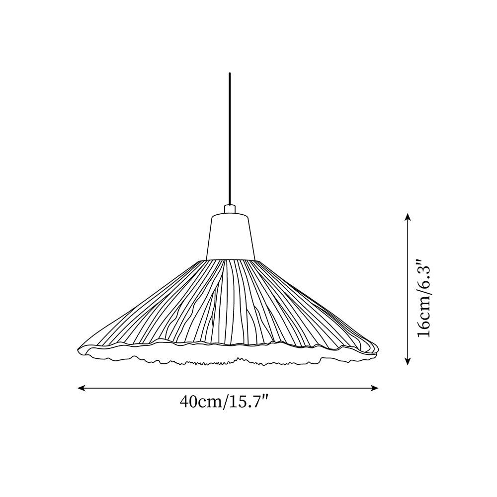 Pendant Lamp Wood Top Textured Cement Shade Grey Natural Japandi - Neutral Decor