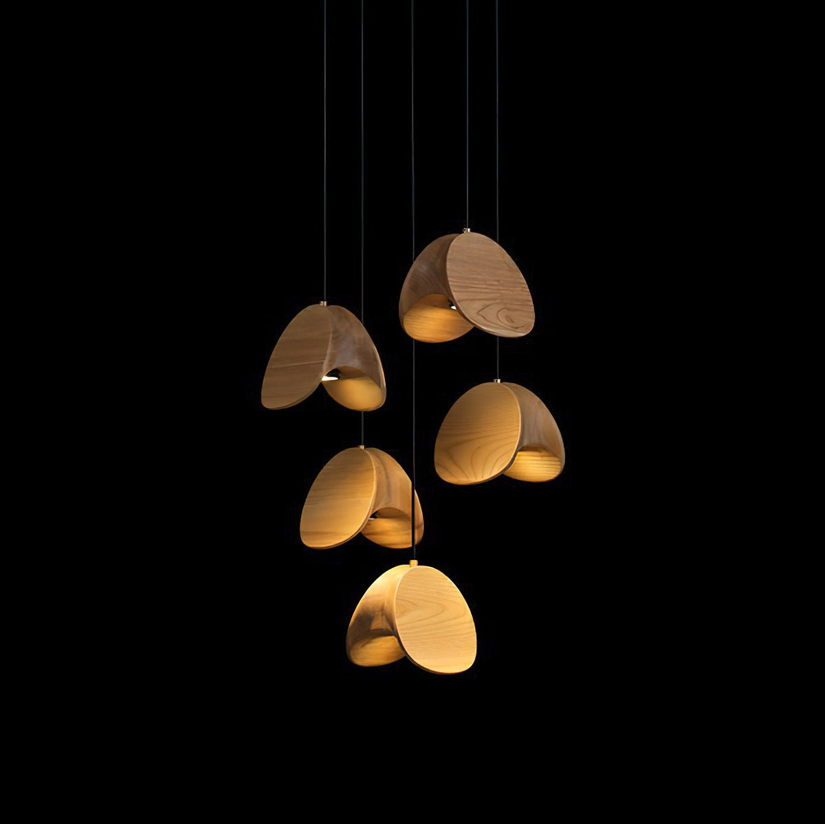 Elmiren Cluster Wood Pendant Light