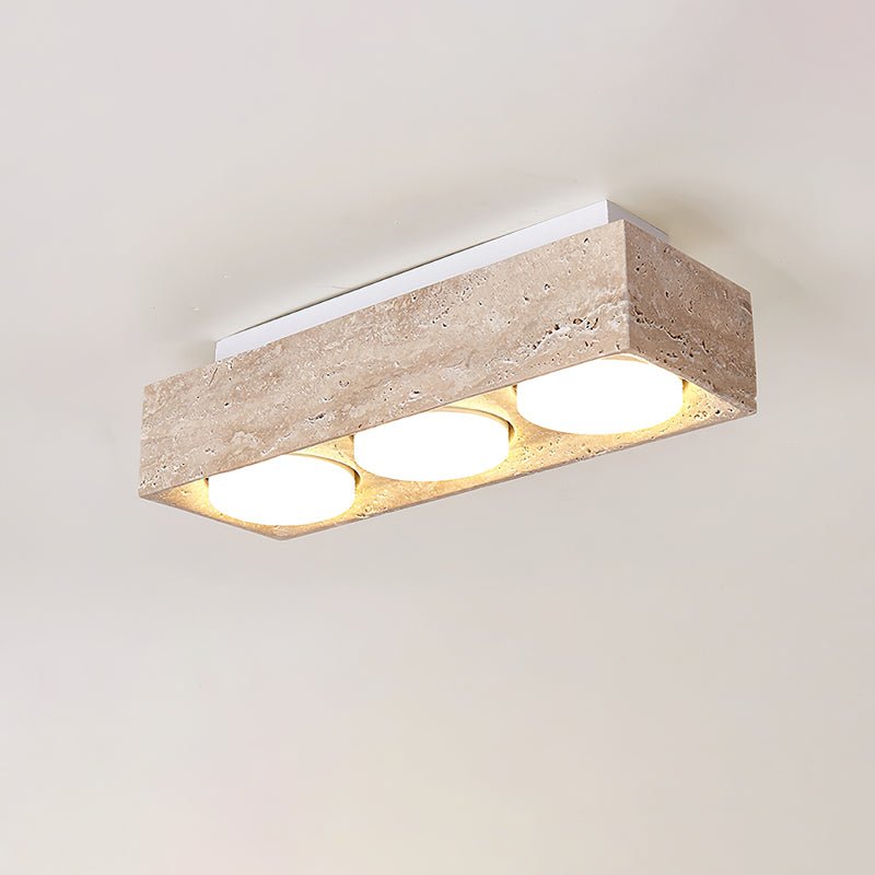 Virinira Quad-Spot Travertine Ceiling Light