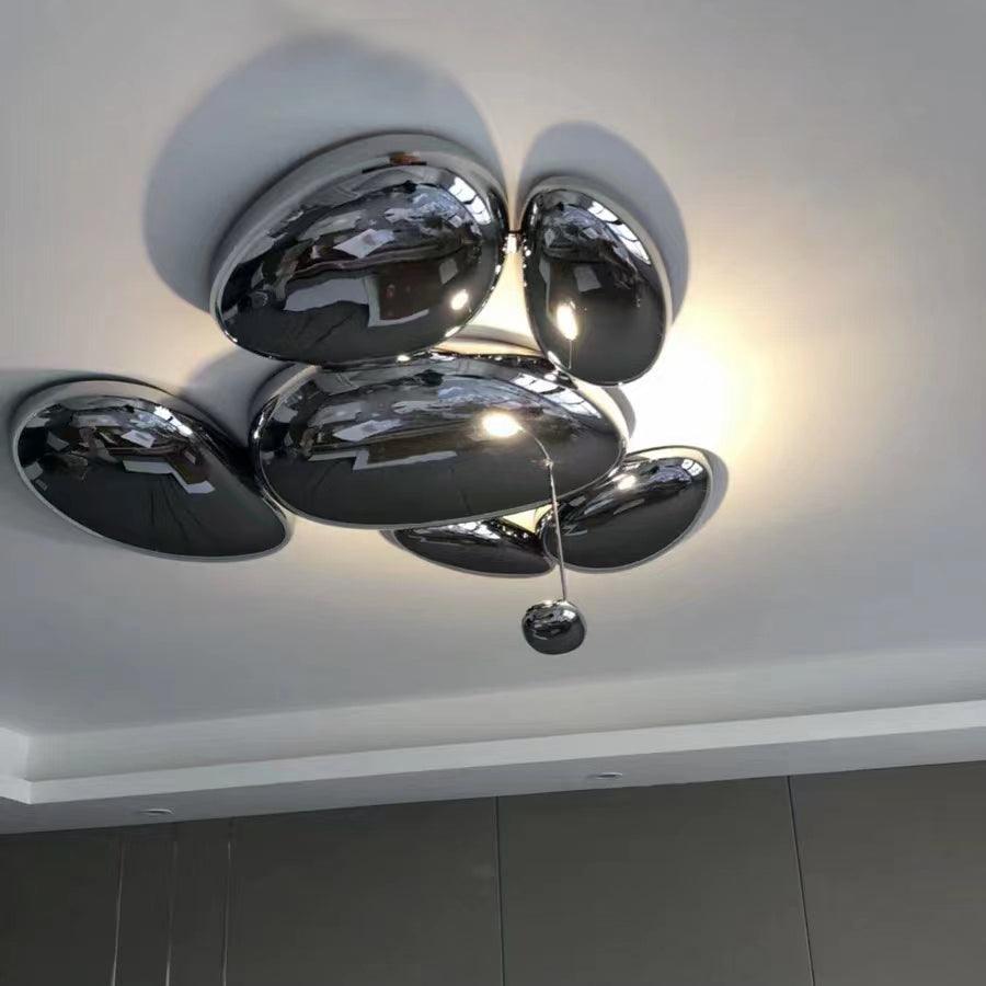 Vostix Ceiling Lamp Chrome Pebble Modern