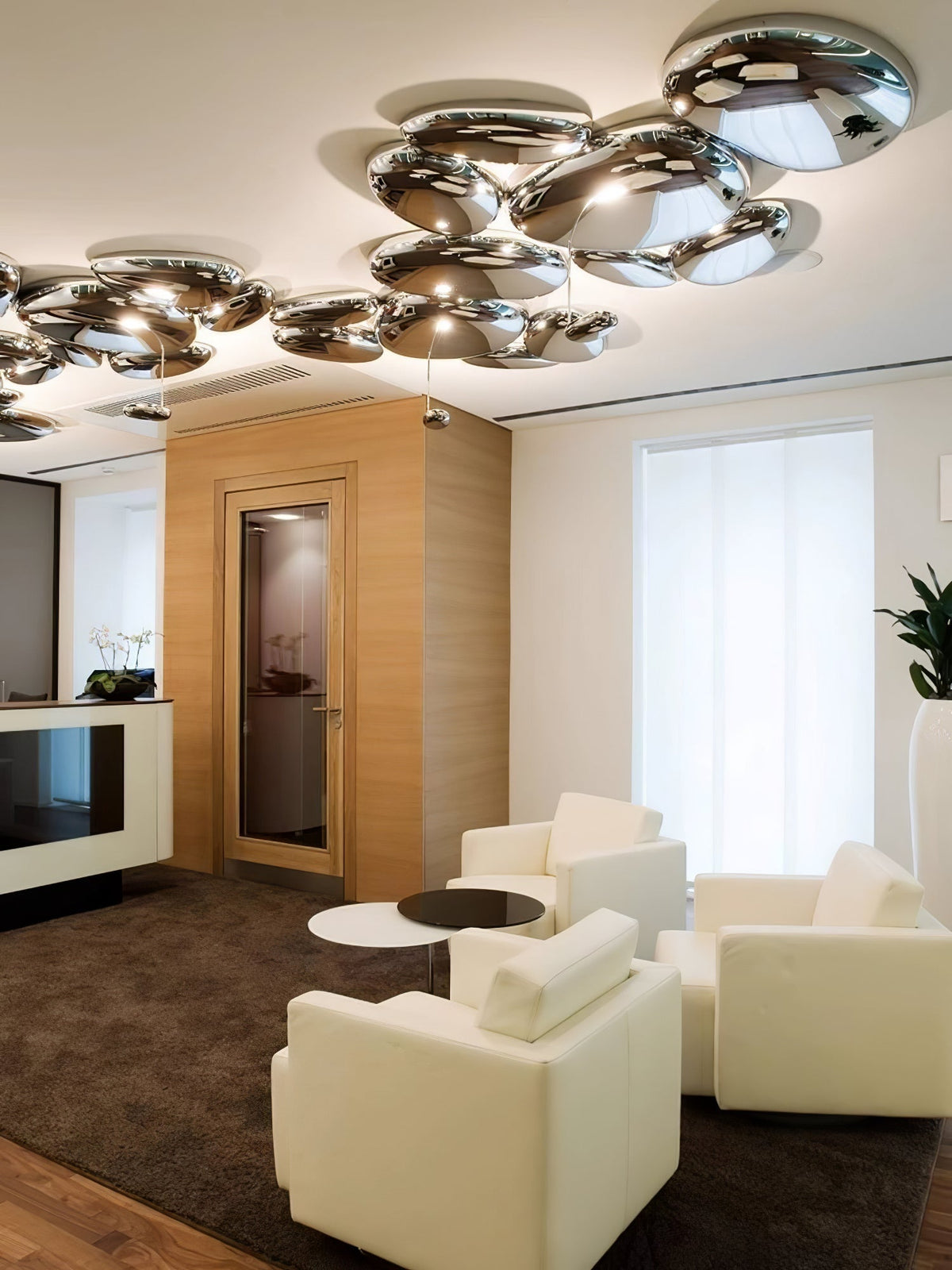 Vostix Ceiling Lamp Chrome Pebble Modern