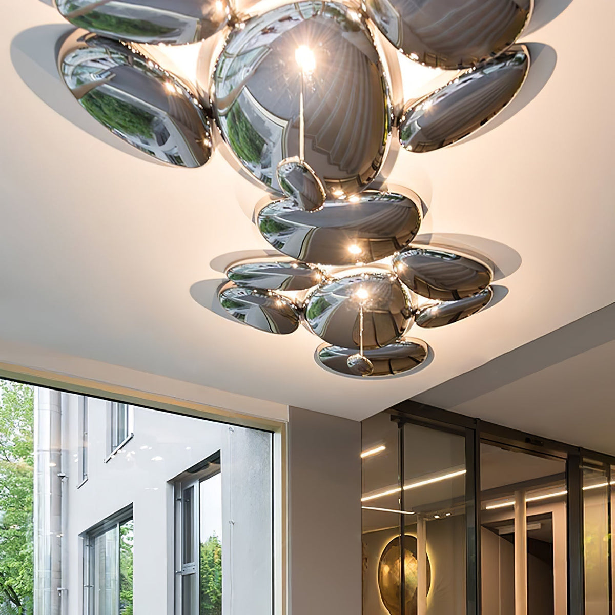 Vostix Ceiling Lamp Chrome Pebble Modern