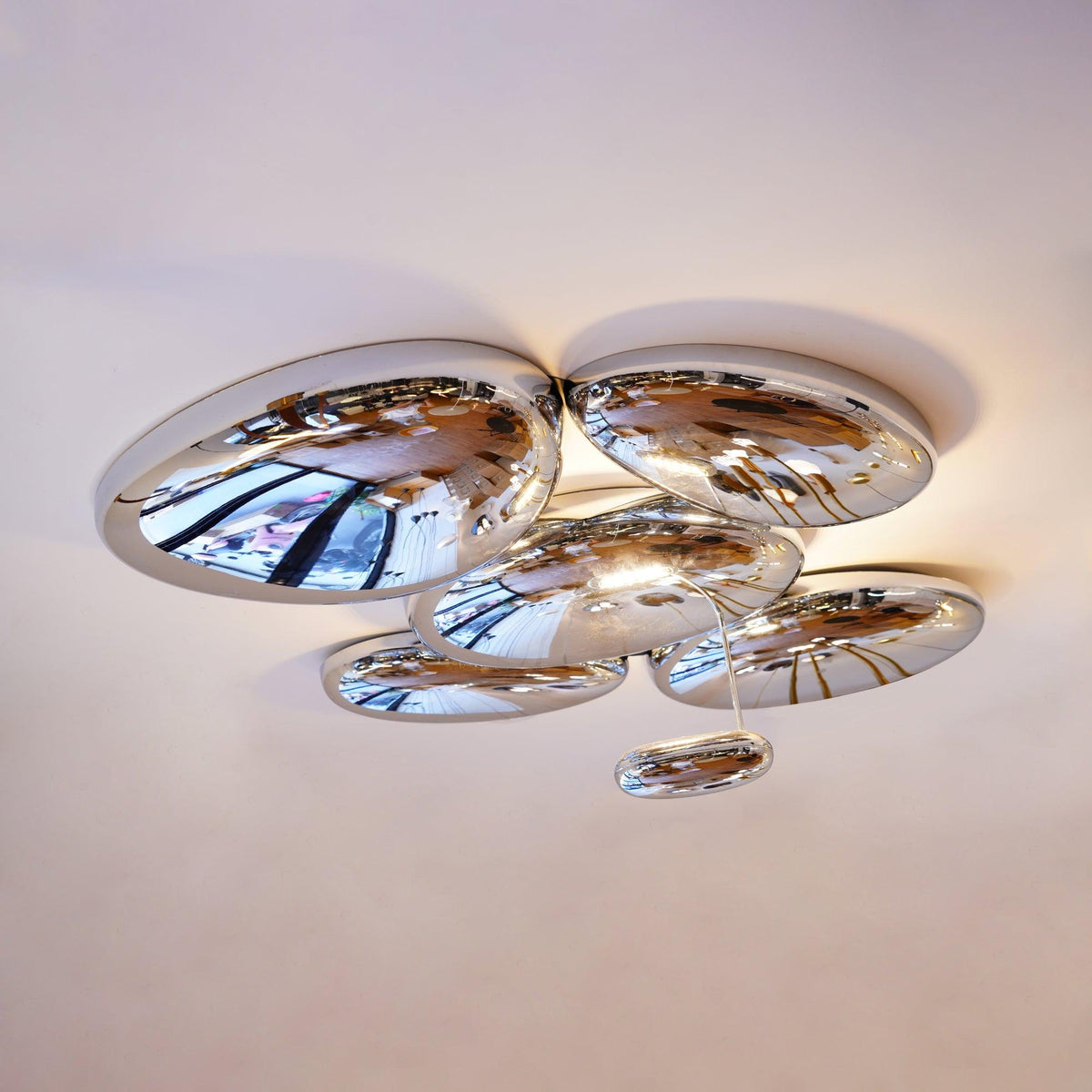 Vostix Ceiling Lamp Chrome Pebble Modern