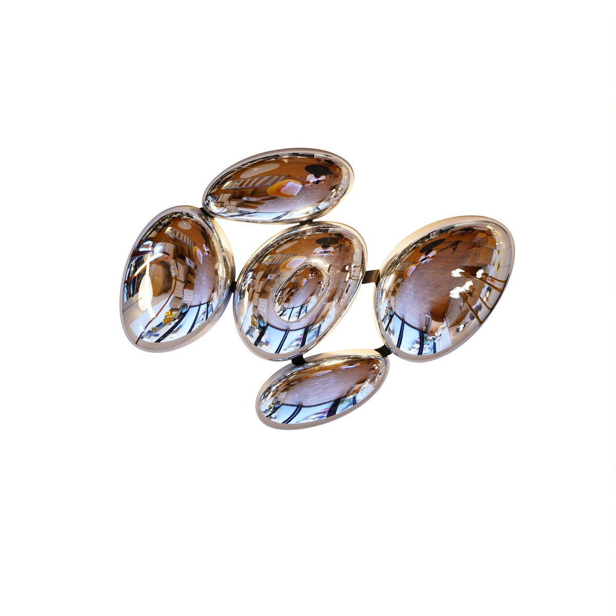 Vostix Ceiling Lamp Chrome Pebble Modern