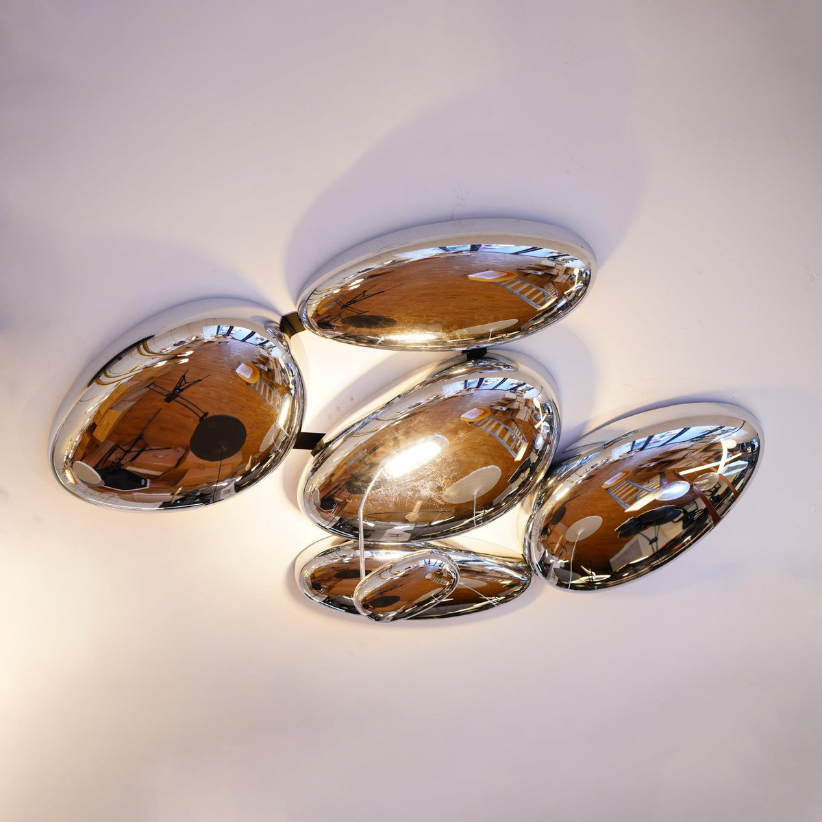 Vostix Ceiling Lamp Chrome Pebble Modern