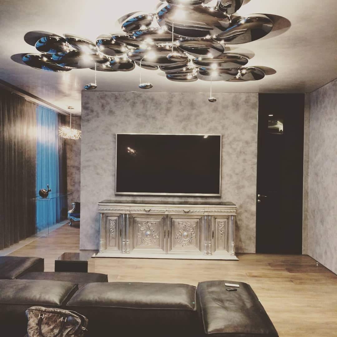 Vostix Ceiling Lamp Chrome Pebble Modern