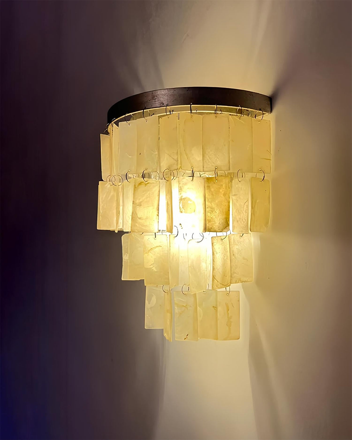 Vidoros Postmodern Luxury Shell Tiered Wall Lamp
