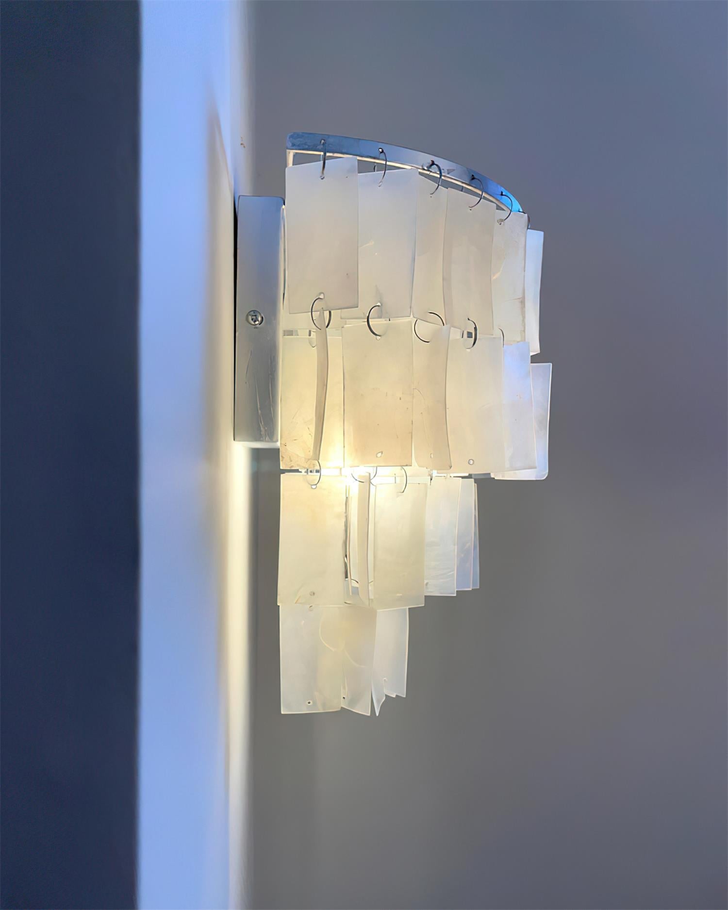 Vidoros Postmodern Luxury Shell Tiered Wall Lamp