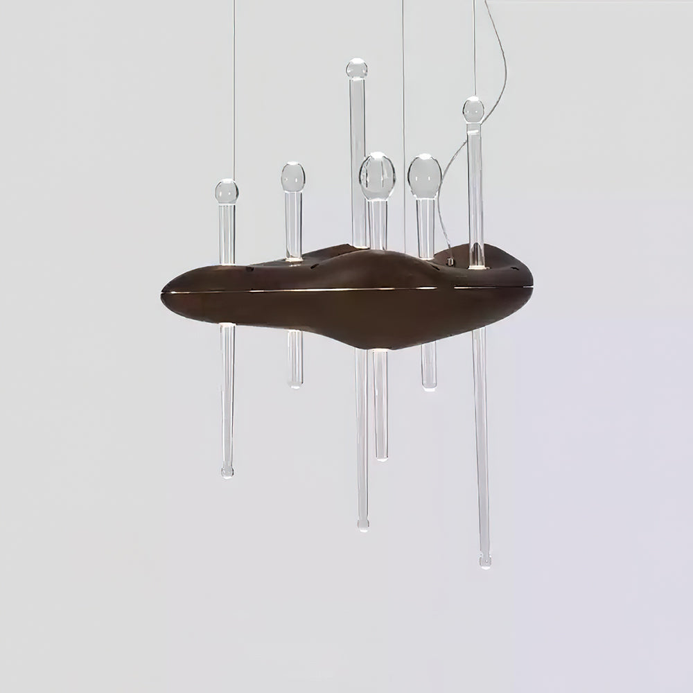 Umare Whimsical Oak Glass Pendant Light