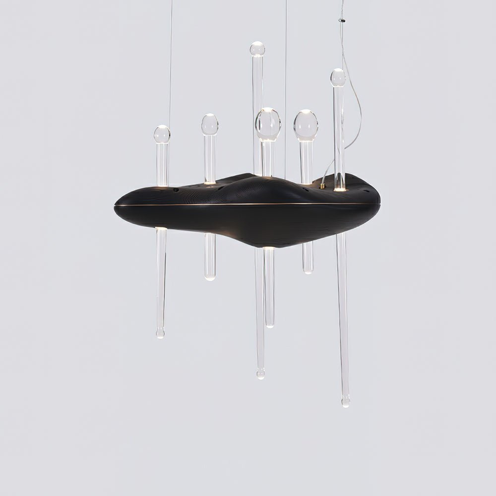 Umare Whimsical Oak Glass Pendant Light