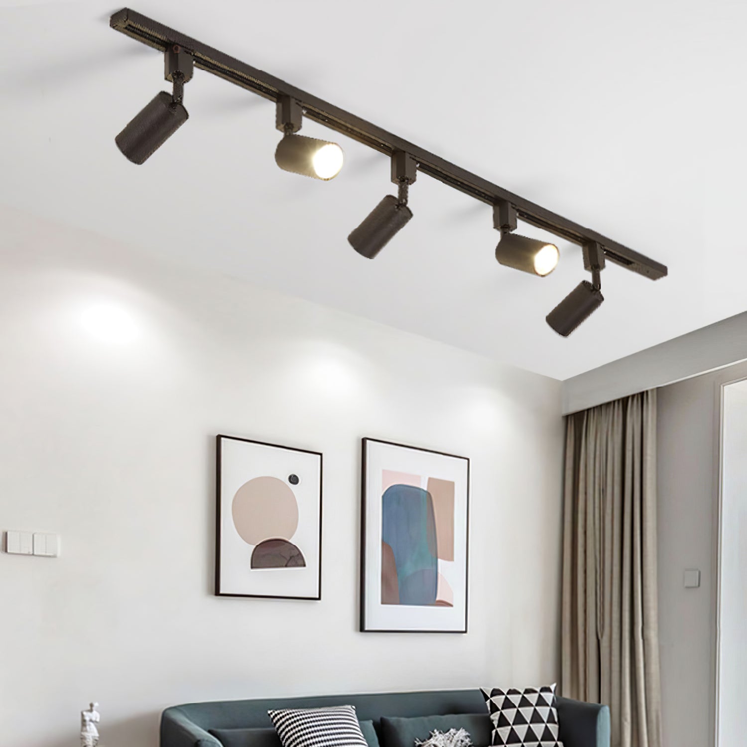 Solara Ceiling Lamp Sleek Cylinder Track with Minimalist - Neutral Decor