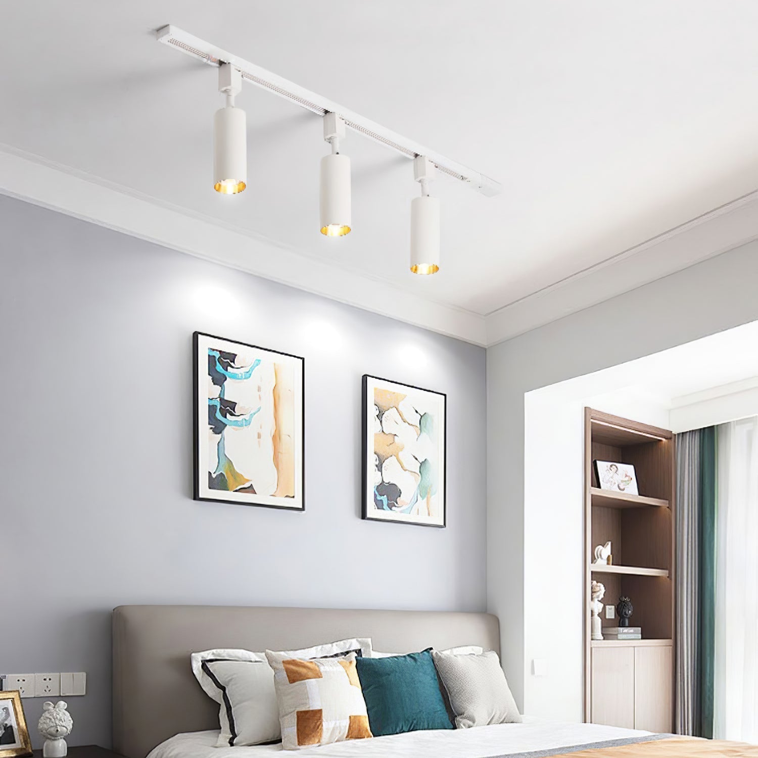 Solara Ceiling Lamp Sleek Cylinder Track with Minimalist - Neutral Decor