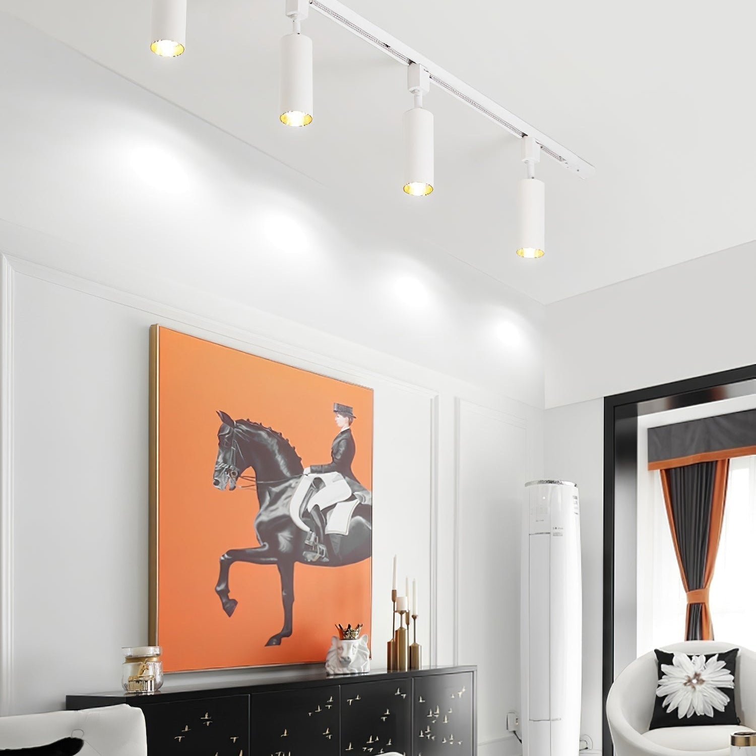 Solara Ceiling Lamp Sleek Cylinder Track with Minimalist - Neutral Decor