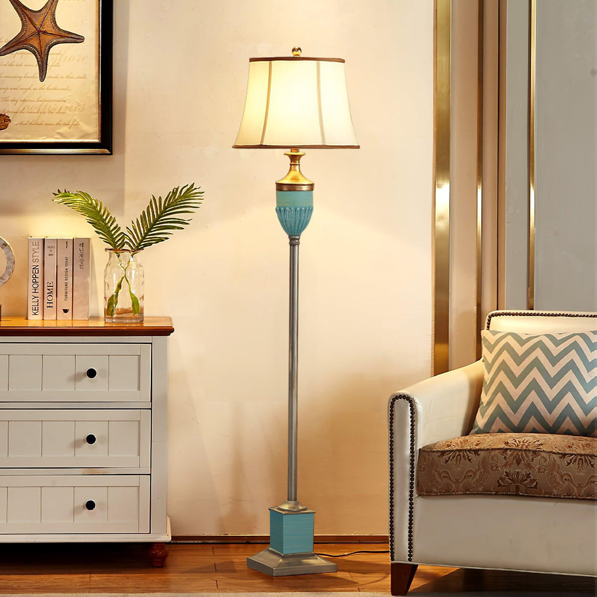 Niraaya Vintage Resin Floor Lamp