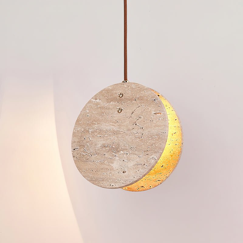 Sern Crescent Travertine Pendant Light