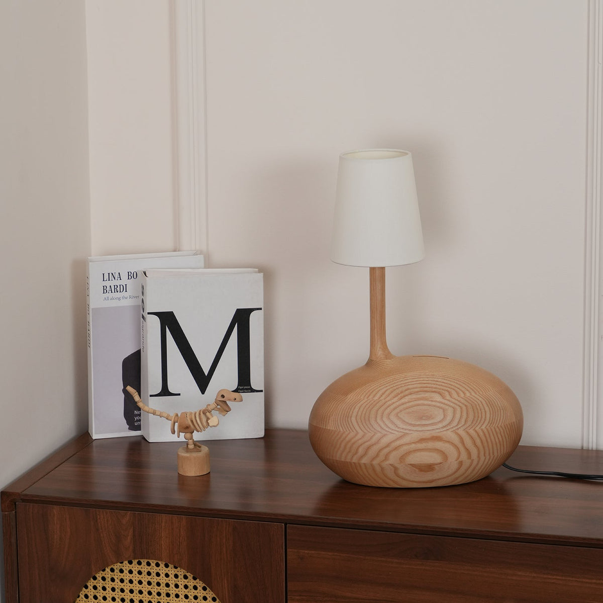 Brixten Wood Fabric Table Lamp