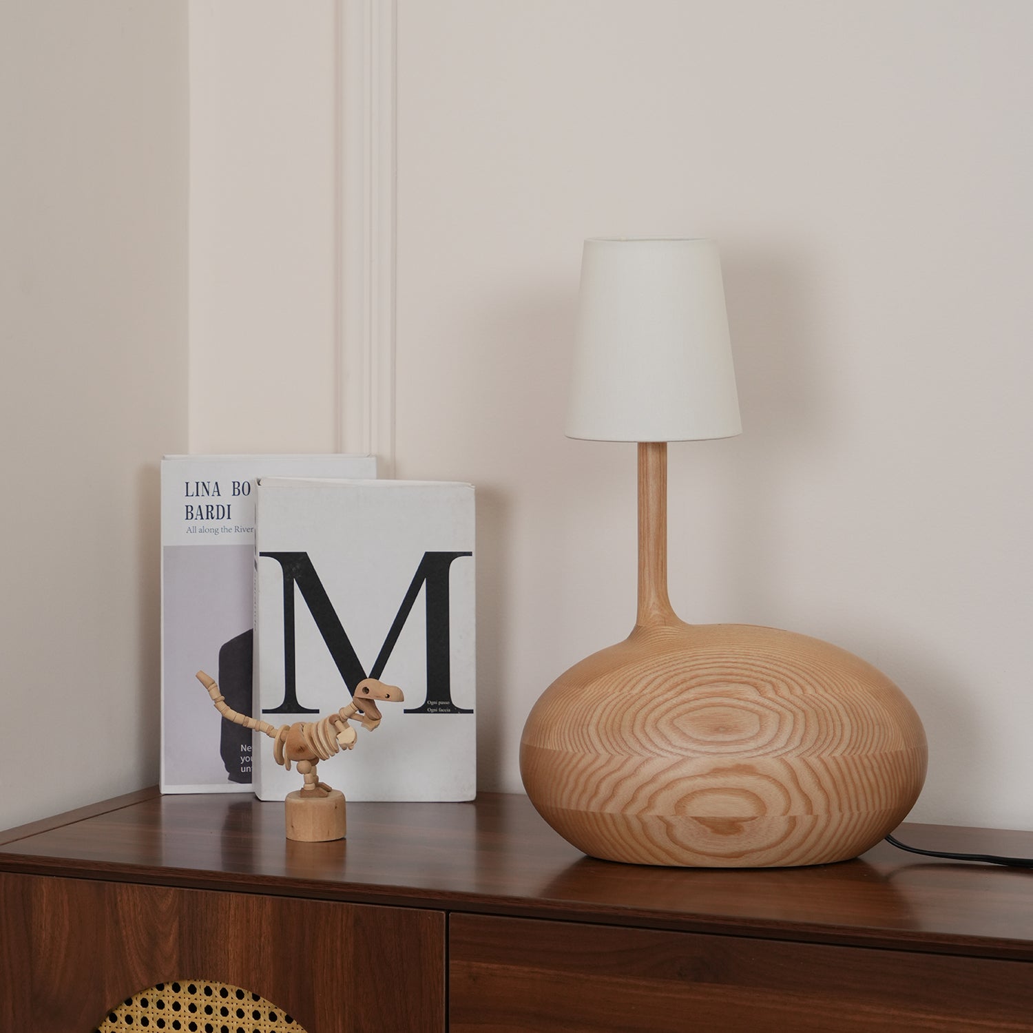 Brixten Wood Fabric Table Lamp