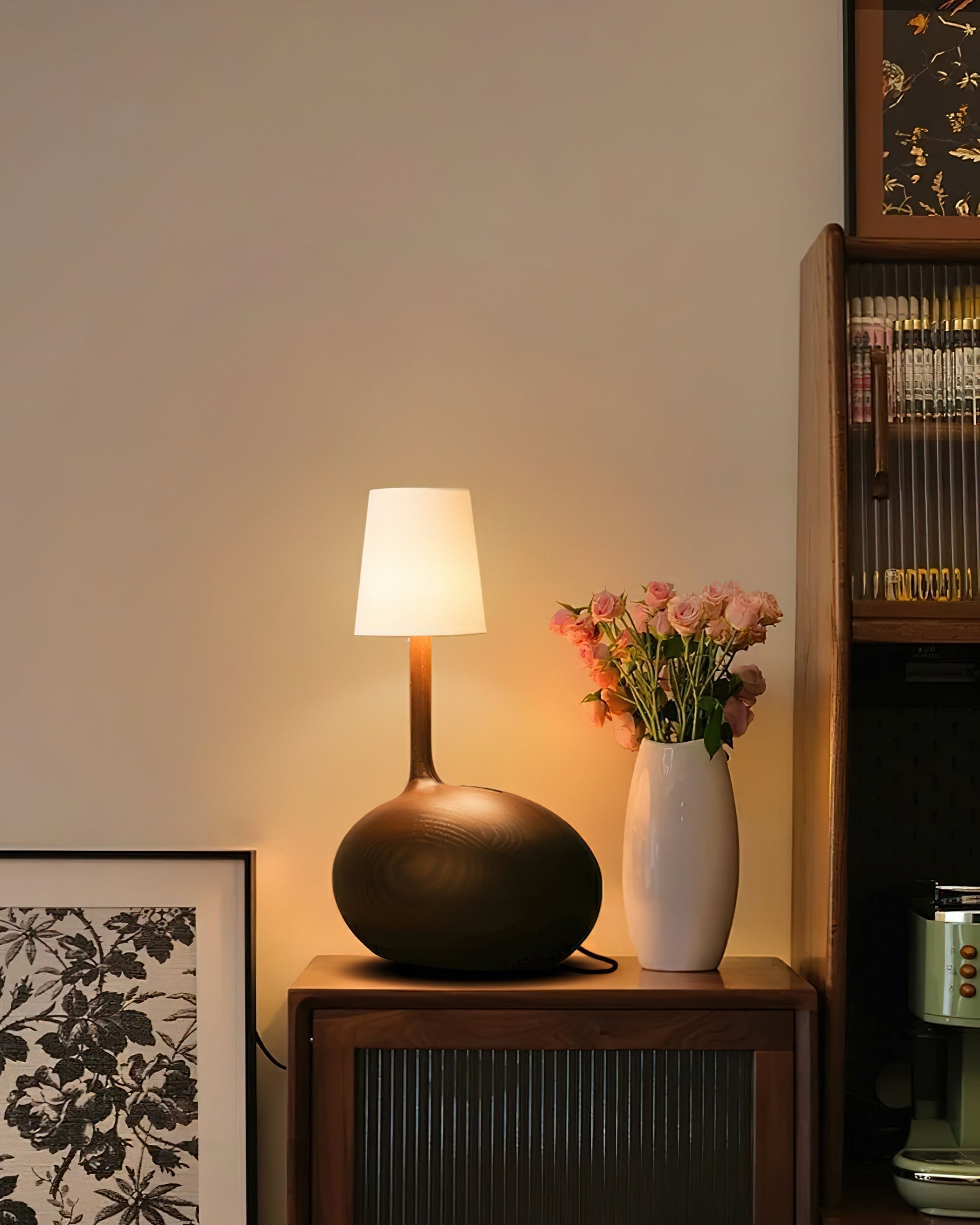 Brixten Wood Fabric Table Lamp