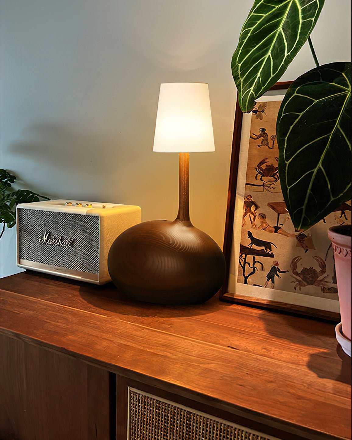Brixten Wood Fabric Table Lamp