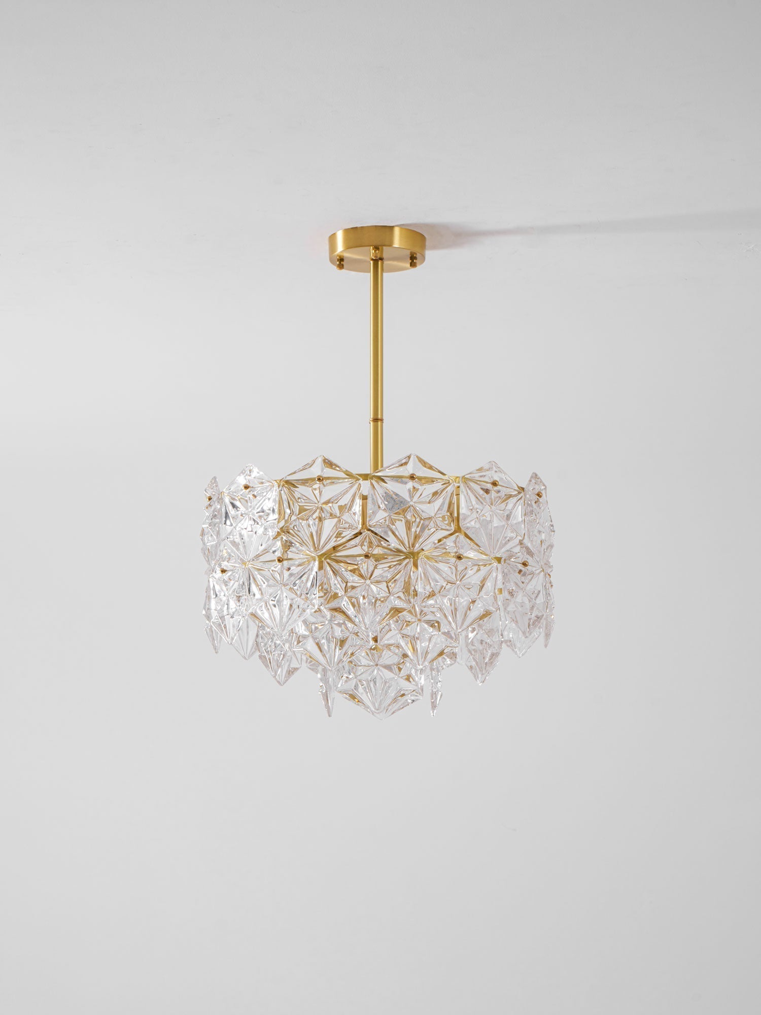 Eirararia Chandelier Snowflake Glass Gold