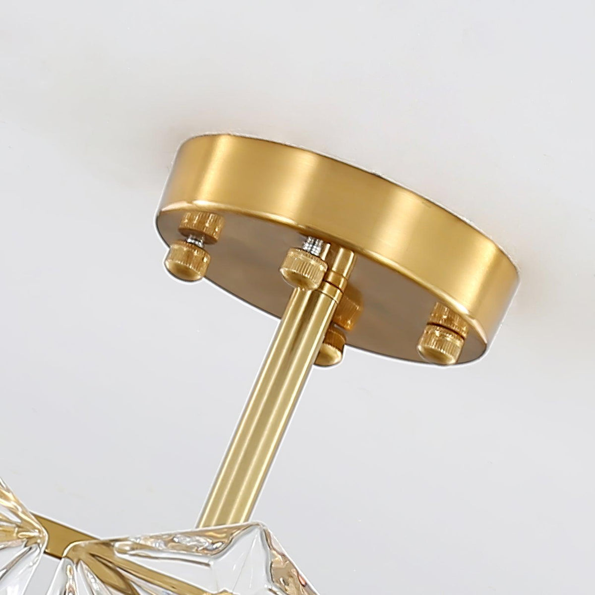 Eirararia Chandelier Snowflake Glass Gold