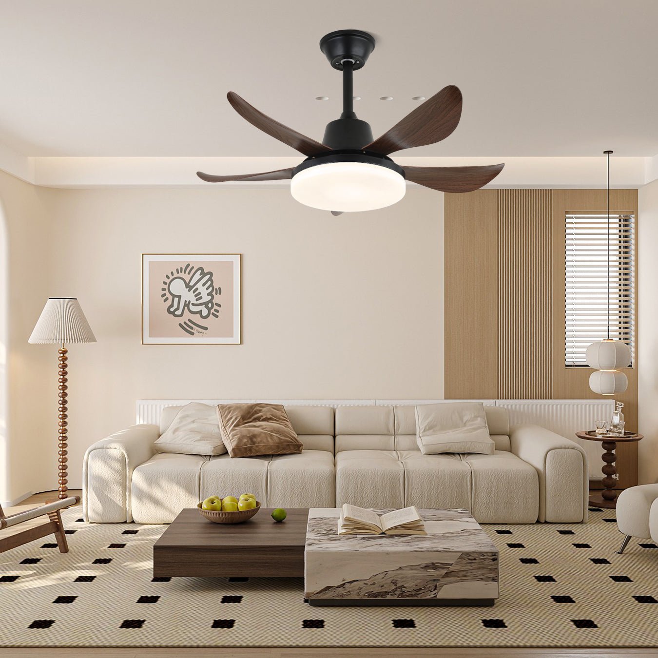Callen Modern Wood Ceiling Fan Light