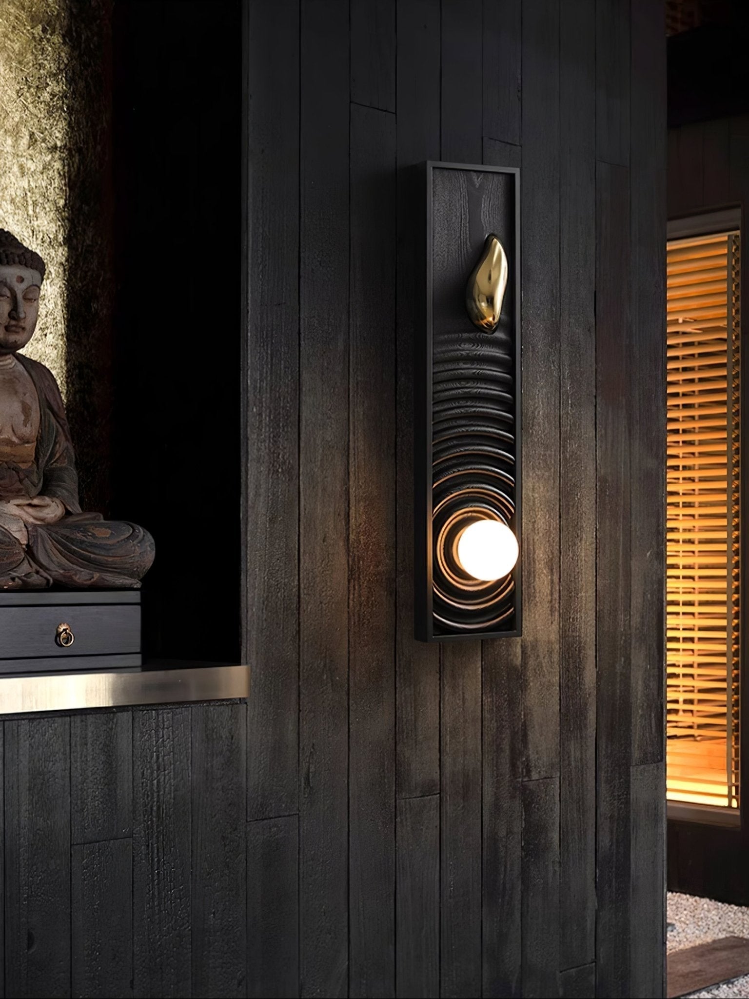 Caleb Vintage Wood Wall Lamp
