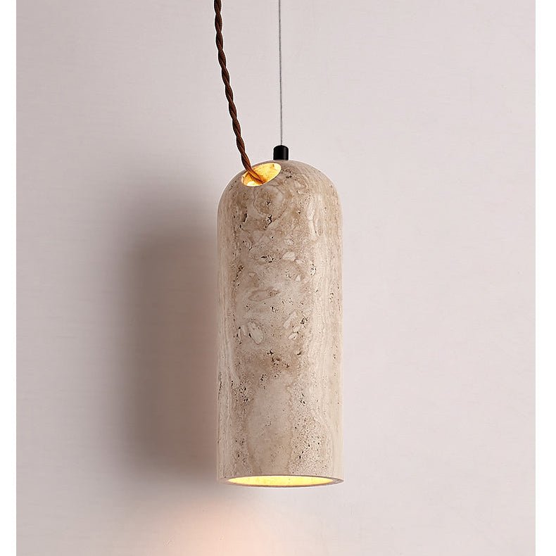 Talv Elegant Yellow Travertine Pendant Lamp