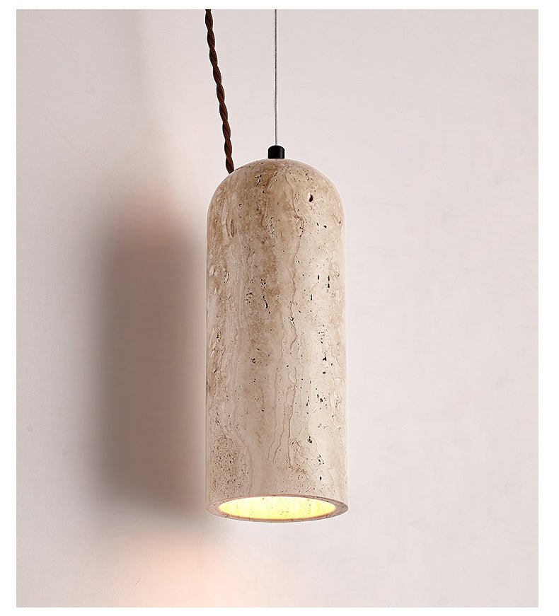 Talv Elegant Yellow Travertine Pendant Lamp