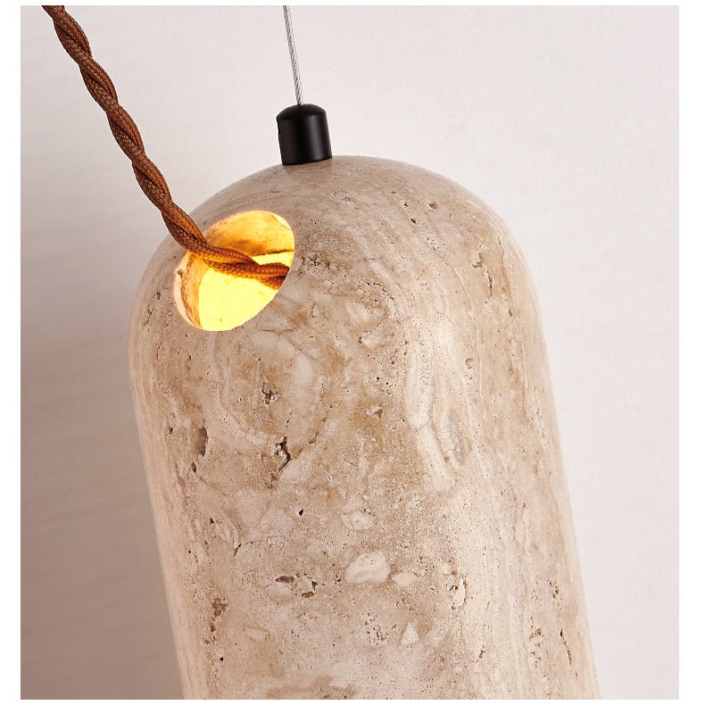Talv Elegant Yellow Travertine Pendant Lamp