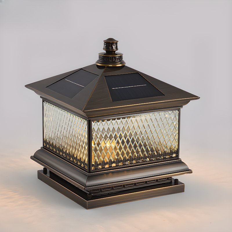 Evelor Classic Diamond Solar Post Outdoor Light