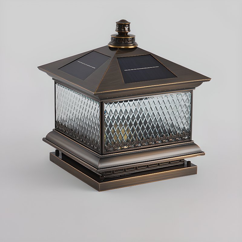 Evelor Classic Diamond Solar Post Outdoor Light