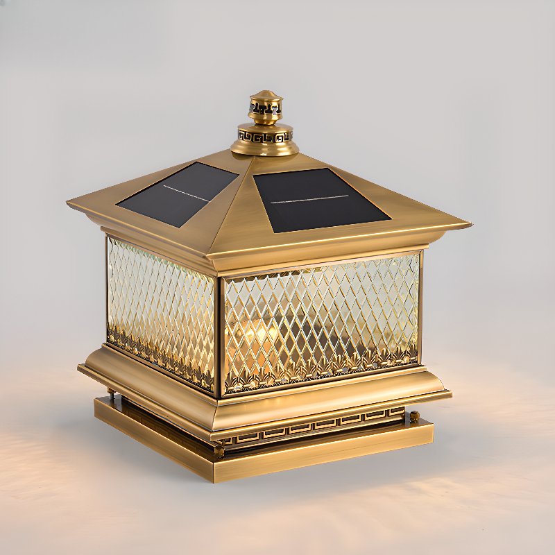 Evelor Classic Diamond Solar Post Outdoor Light