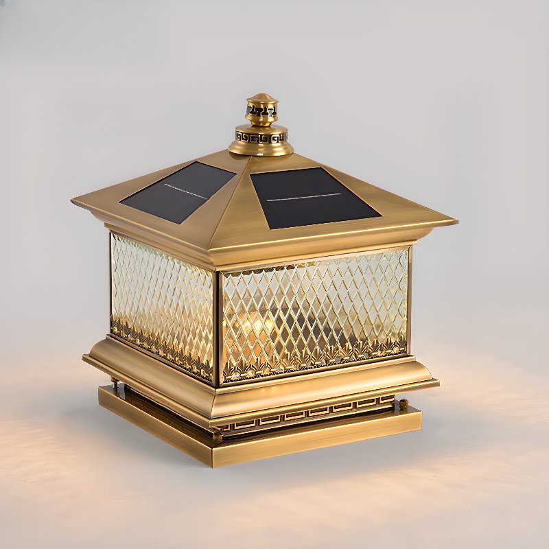 Evelor Classic Diamond Solar Post Outdoor Light