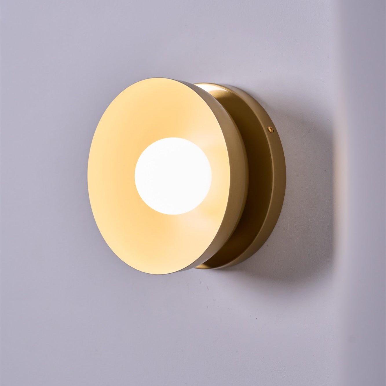 Eirearia Modern Minimalist Solar Eclipse Brass Glass Wall Light
