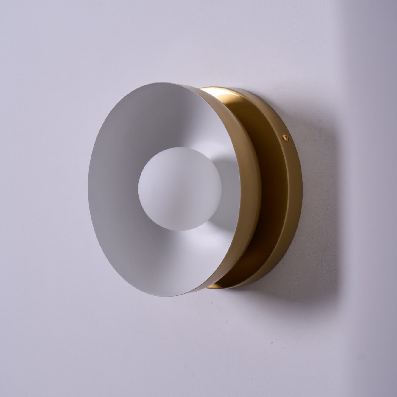Eirearia Modern Minimalist Solar Eclipse Brass Glass Wall Light