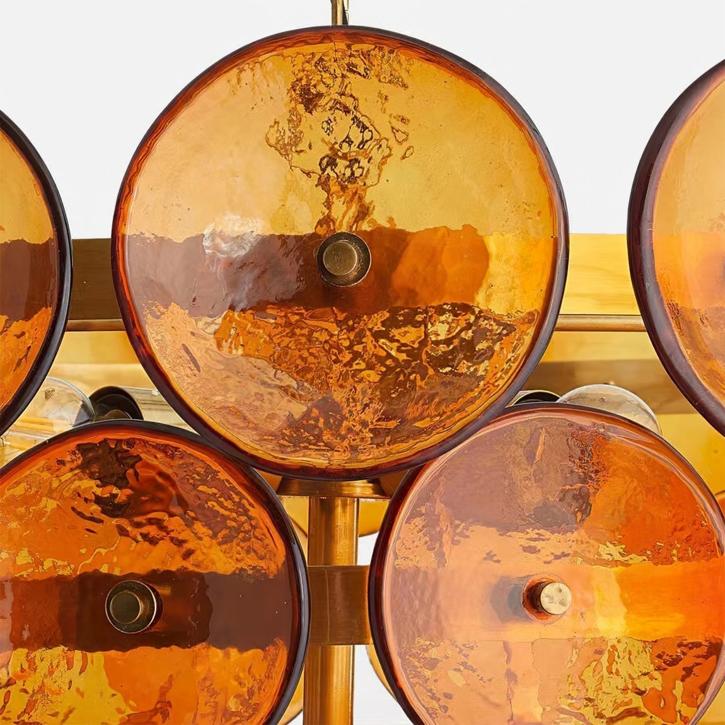 Eirinena Chandelier Murano Glass Disc Vintage
