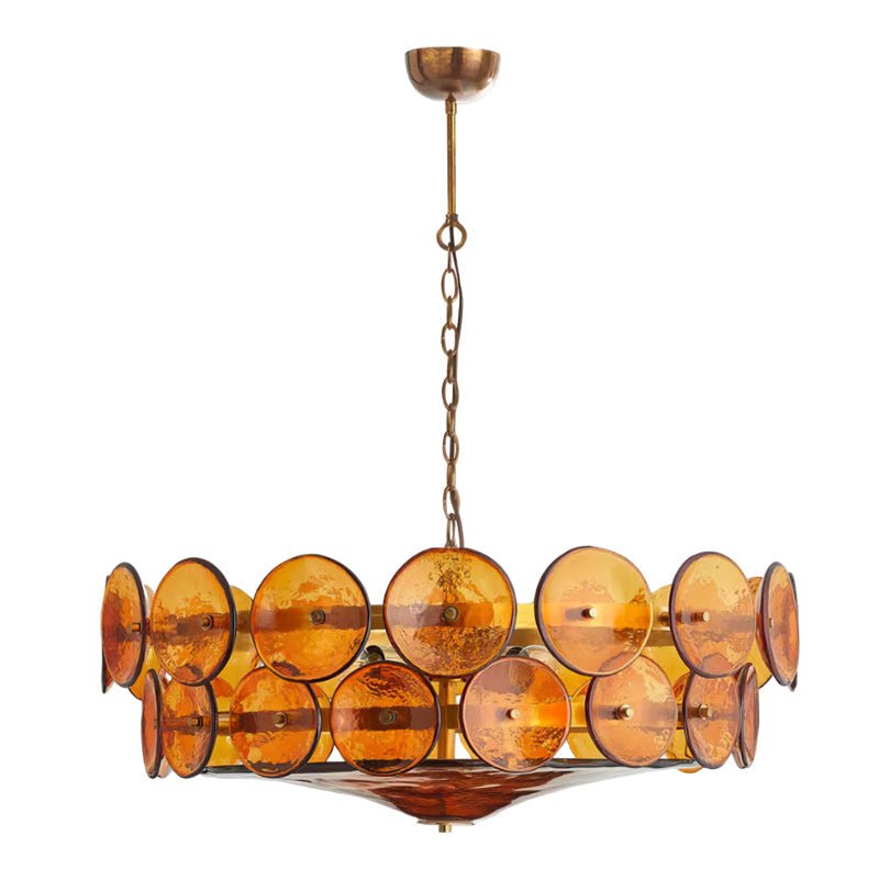 Eirinena Chandelier Murano Glass Disc Vintage
