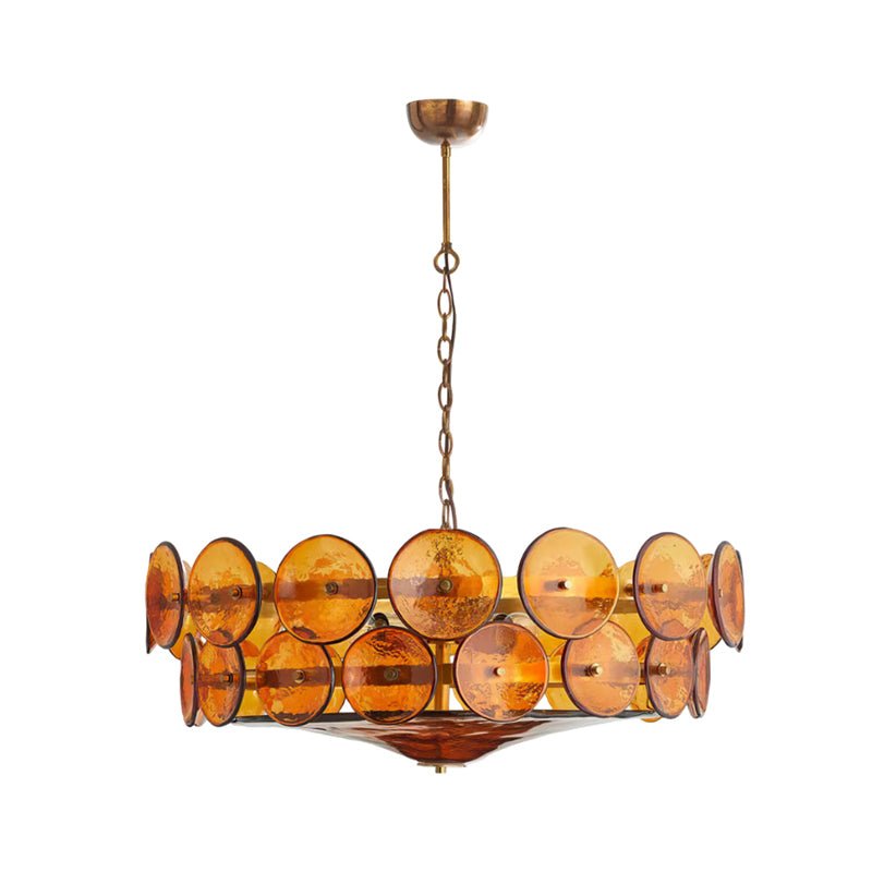 Eirinena Chandelier Murano Glass Disc Vintage
