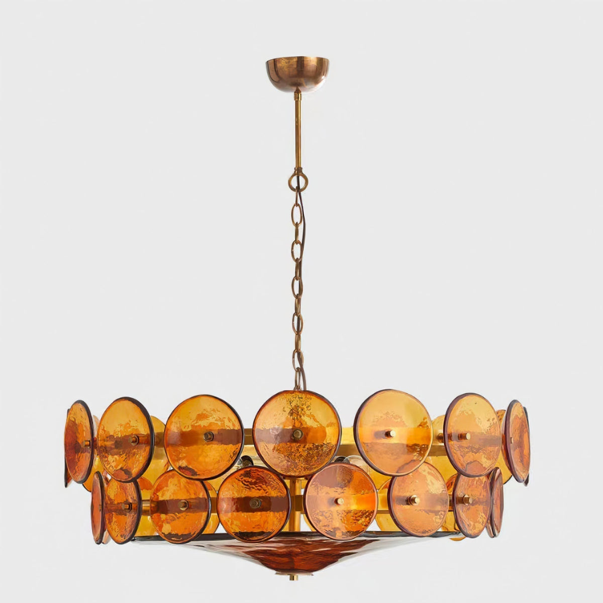 Eirinena Chandelier Murano Glass Disc Vintage