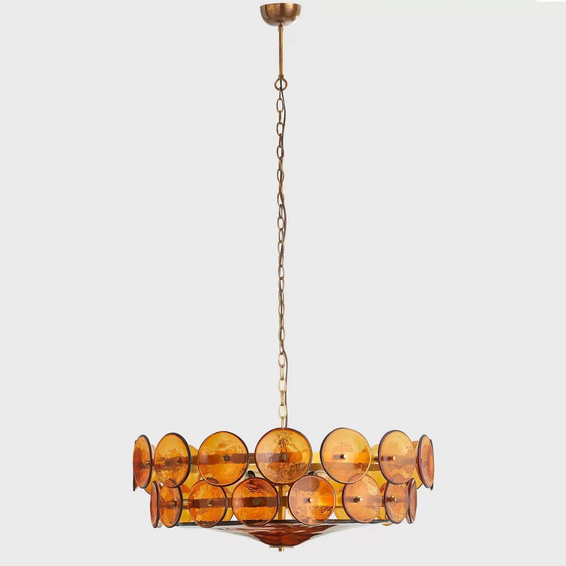 Eirinena Chandelier Murano Glass Disc Vintage
