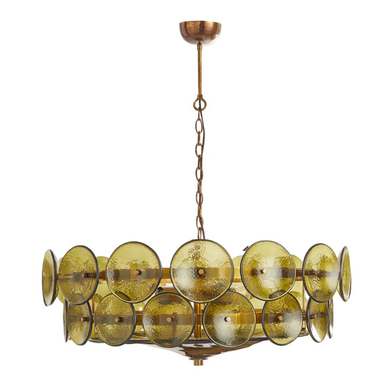 Eirinena Chandelier Murano Glass Disc Vintage