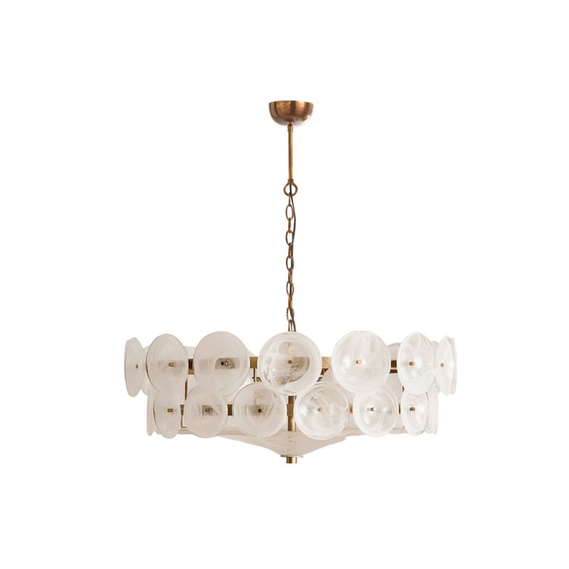 Eirinena Chandelier Murano Glass Disc Vintage