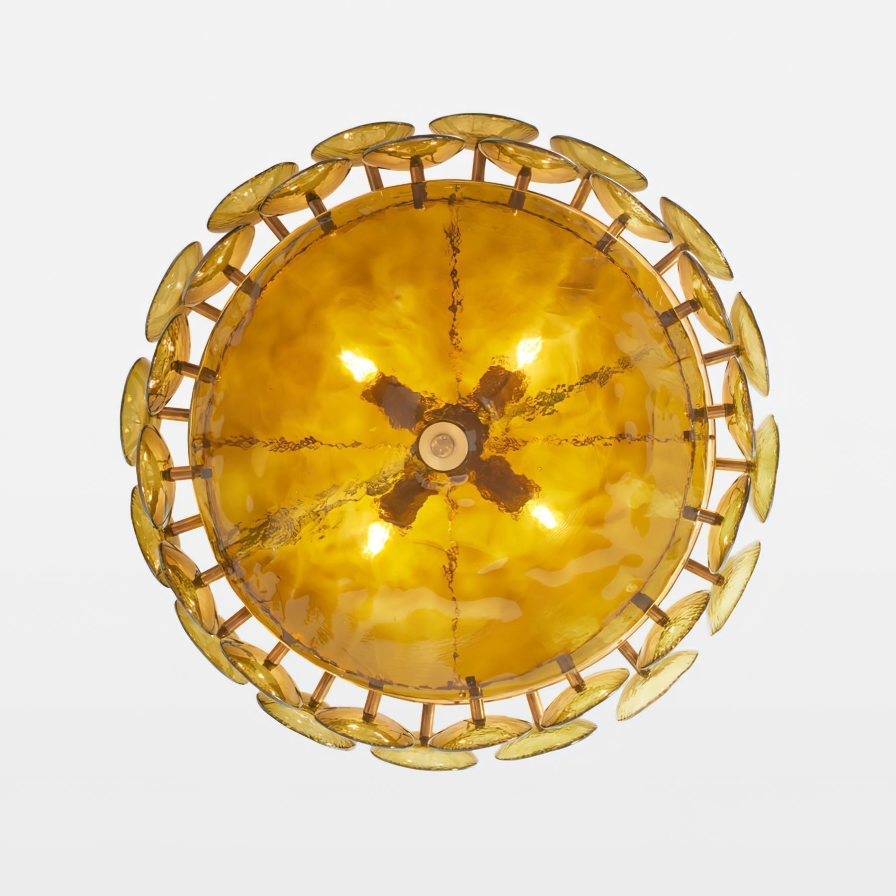 Eirinena Chandelier Murano Glass Disc Vintage