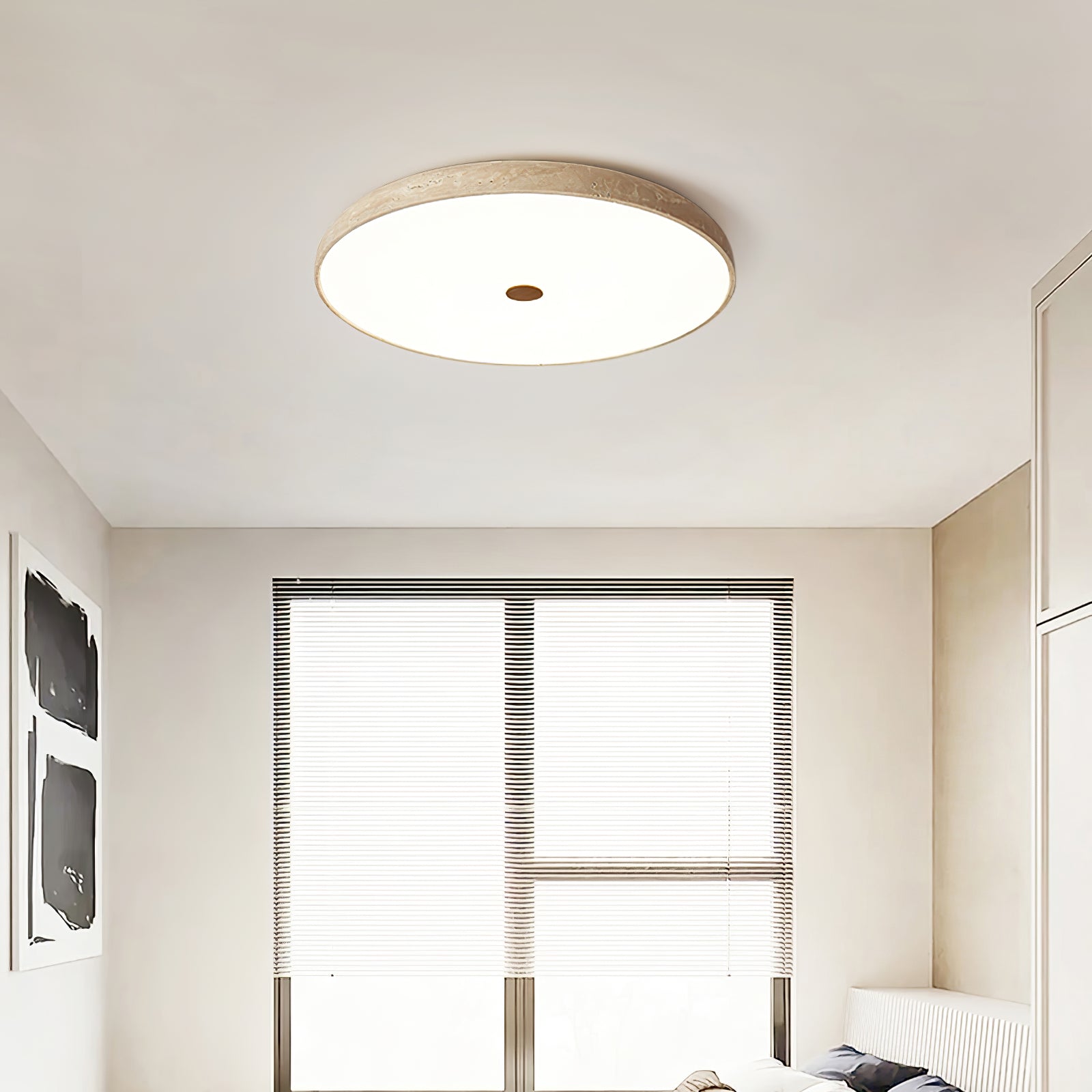 Orzoror Minimalist Travertine Ceiling Light