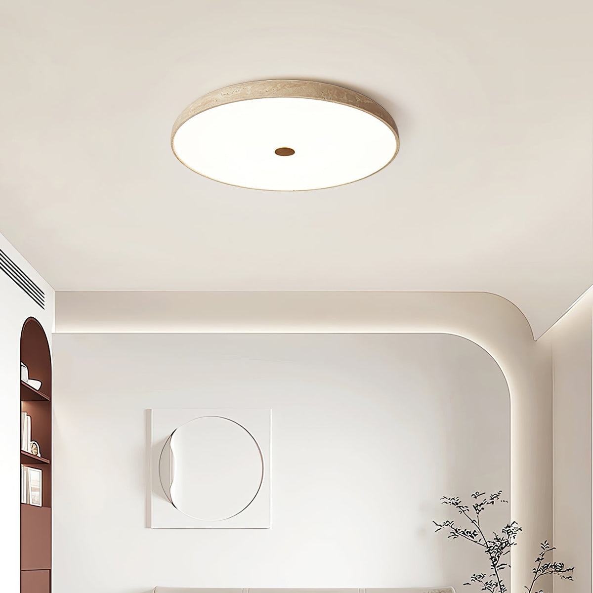 Orzoror Minimalist Travertine Ceiling Light